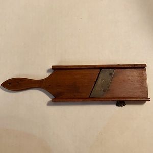 Antique Wooden Kitchen Slicer Single Blade
